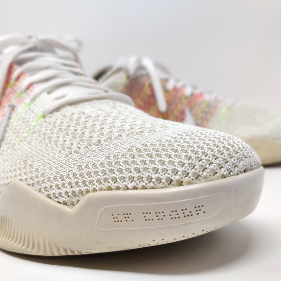 Nike Kobe 11 Elite Low 4KB White Horse Shoes Size 8.5 Pink White Flyknit Rare - Picture 7 of 16